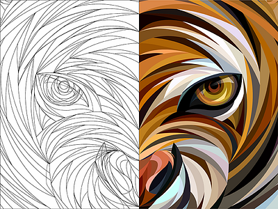 anger eye angry eye identity illustration mark tiger vector