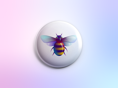 Honey Bee badge bee creature fly graphic honey beetle identity illustration insect mark nature wing