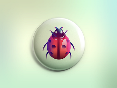 Ladybug badge beetle bug creature graphic identity illustration insect ladybug mark nature