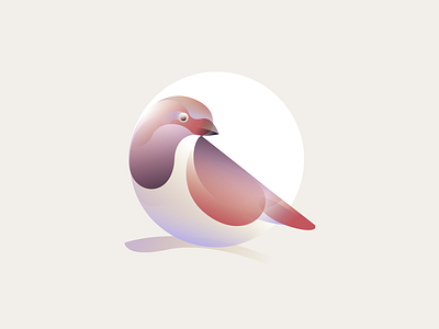 Sparrow bird finch gradient identity logo mark nature sparrow symbol