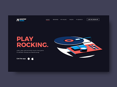 Music landing Page Concept