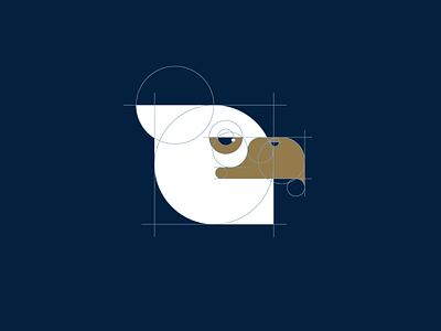 Eagle Grid bird eagle face geometric grid identity logo mark symbol