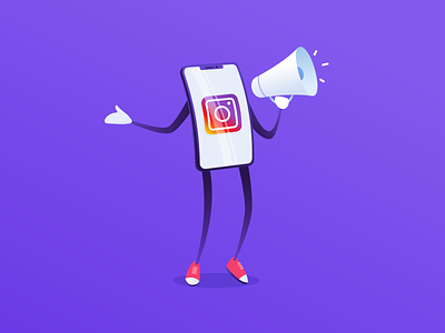 Instagram Promotion app blog illustration instagram marketing mobile post promotion socialmedia studiotale vector