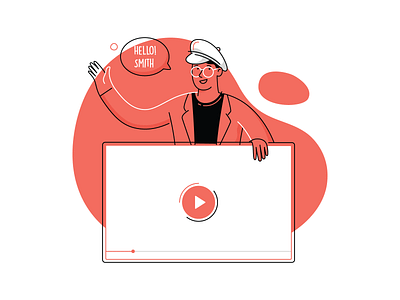 Personalized Video - Blog post blog cap design gay hat illustration lineart living coral manicule post screen studiotale video