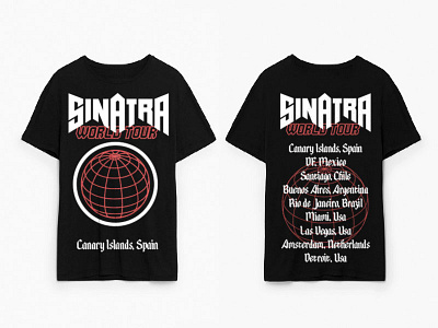 SINATRA | World tour apparel brand fashion streetwear tee textile tshirt