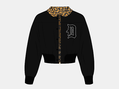 SKETCH | Leopard Bomber baseball collection design fashion graphic hypebeast leopard neoprene sherpa streetwear textile