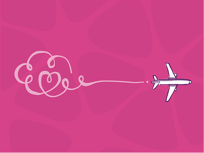 Valentine airplane apple pencil handrawn illustration illustration ipad pro kambr kambrmedia love
