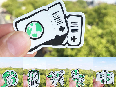 Yieldr - Stickers airlines airplanes backpack illustrations luggage stickermule stickers swag tickets travel world yieldr