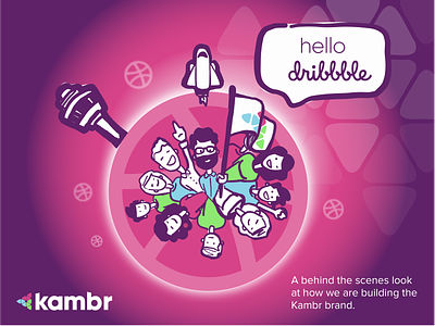 Hello Dribbble hellodribbble illustration kambr
