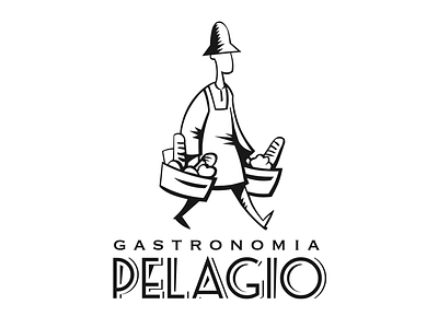 Pelagio brand food italian logo