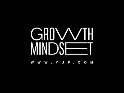 GROWTH MINDSET font stretched typography