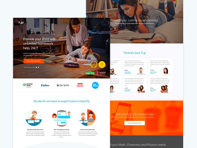 Yup landing page design homepage landingpage website