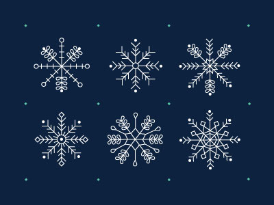 Holiday Card Design holidays illustration snow snowflakes