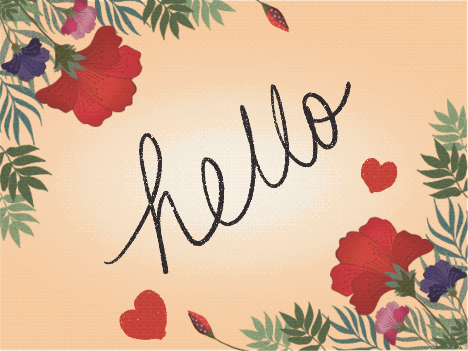 Hello animation design graphic design illustration