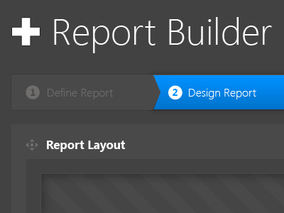 Scrapped Report builder UI business intelligence reports software design ui