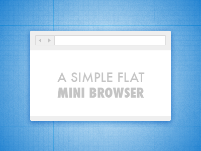 A Simple Flat Mini Browser browser flat freebies mini browser ui ui elements