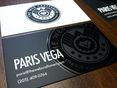 The Web Craftsmen's business cards are here! branding business cards identity the web craftsmen