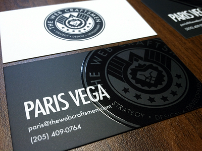 The Web Craftsmen's business cards are here! branding business cards identity the web craftsmen