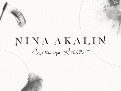 Nina Akalin Logo akalin artist design eyeleshe logo logotype makup nina type typography