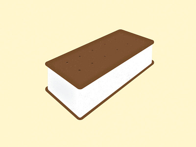 Ice Cream Sandwich drawing icon illustration line drawing minimal