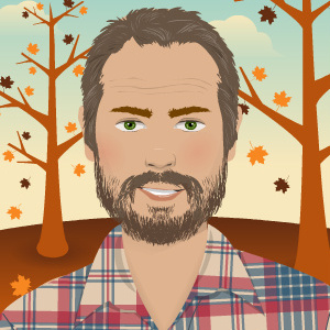 Self-portrait beard flannel foreheadcrease lumberjack