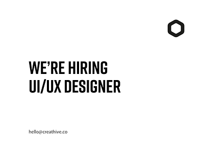 We're Hiring UI/UX Designer apply designer hire hiring job ui ux work