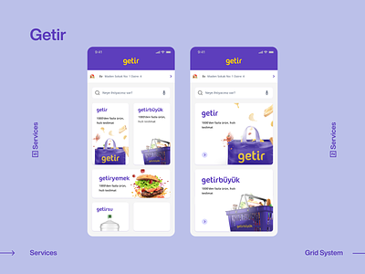Getir: Splash Screen UI/UX Solutions animation application delivery ecommerce food getir grocery homescreen market onboarding shopping splash ui ux