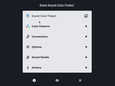 Sound Color Navigation Interaction gif interaction menu navigation sound color