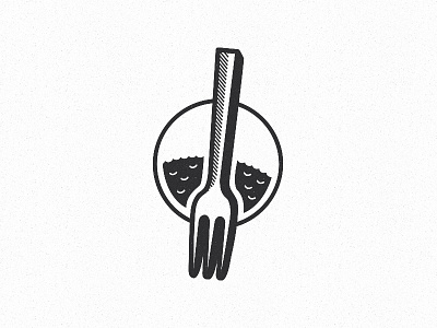 Seafood fork icon logo m seafood