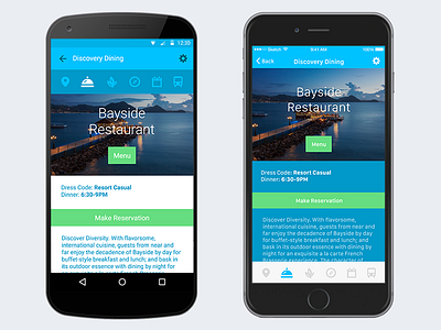 Sandals Resorts App android app ios ui
