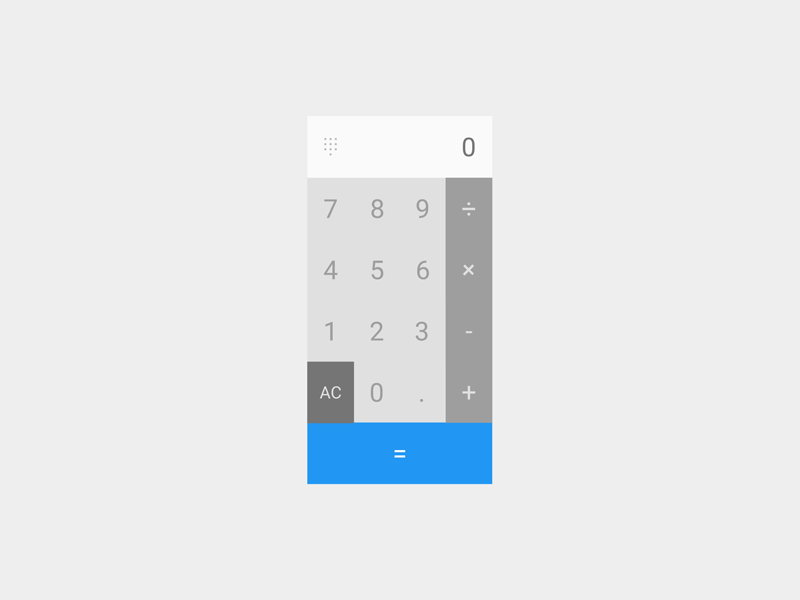 Daily UI 004 - Calculator 004 calculator dailyui material responsive