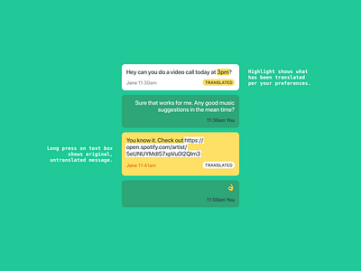 Automatic Content Translation chat concept design product ui ux