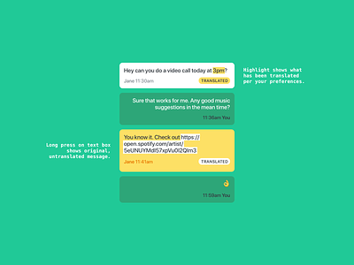 Automatic Content Translation chat concept design product ui ux