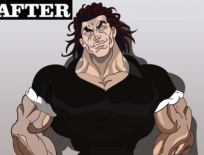 Anime Character : Yujiro Hanma design graphic design vector