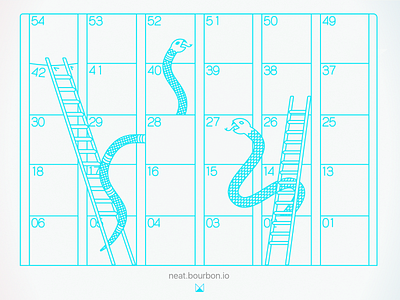 Neat Snakes & Ladders code illustration open source snakes