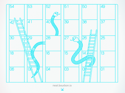 Neat Snakes & Ladders code illustration open source snakes