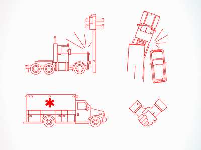 Vehicle accident illustrations car illustration truck vector