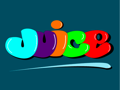 Candy Dipped ai bubble letters ilustator juice
