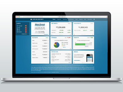 Client Site Dashboard dashboard data finance investments