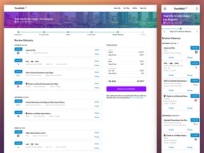 TravelWell Concept itinerary mobile travel ui