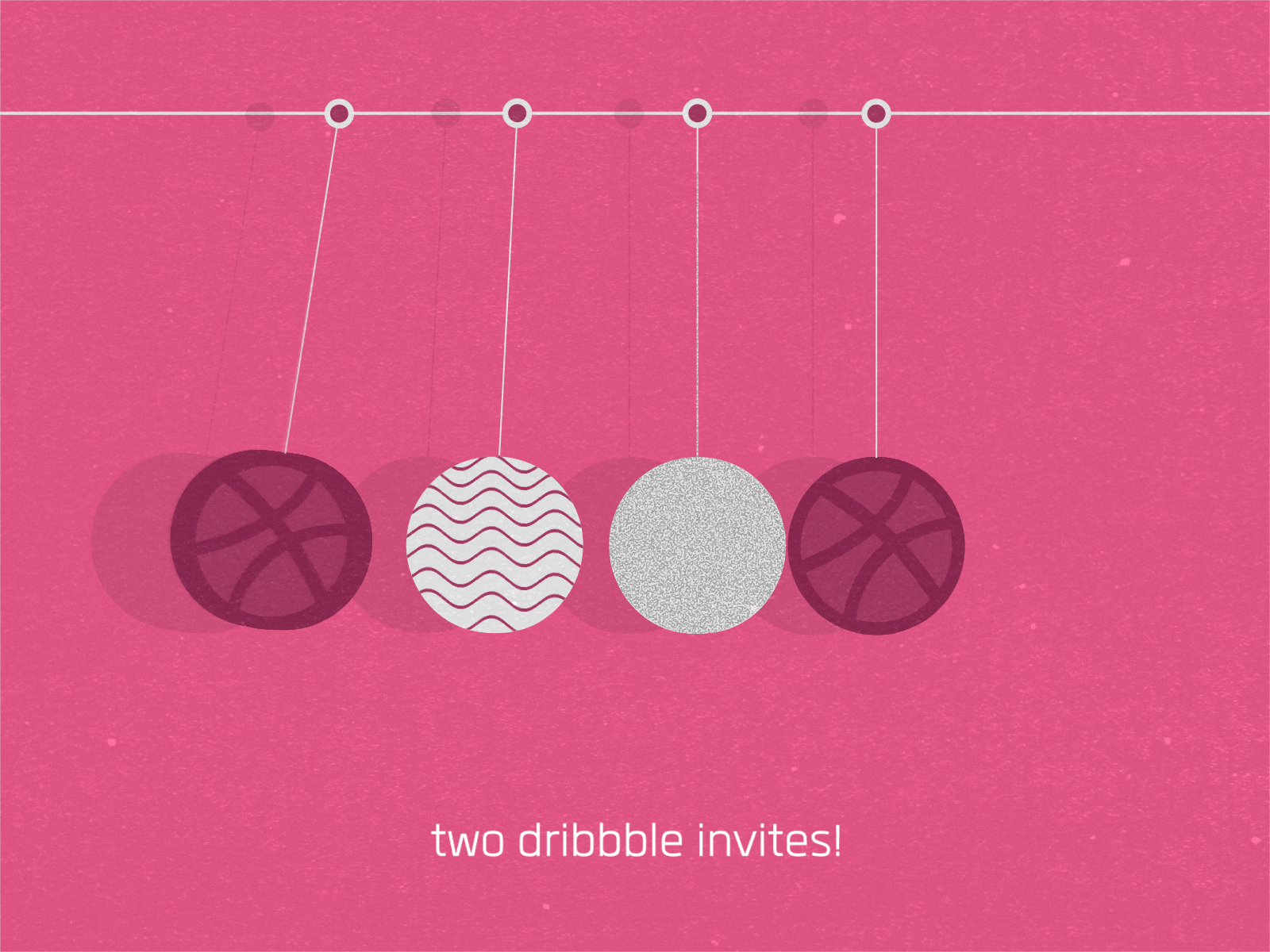 2 dribbble invites aftereffects animation animation 2d gif animated illustration illustrator invitation invite motion motion animation motion art motiondesign motiongraphic newton newtons cradle two