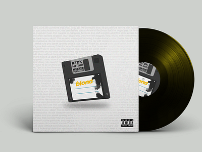 Blond Cover Redesign frank ocean illustraion music photoshop vinyl cover weekly challenge weekly warm up weeklywarmup