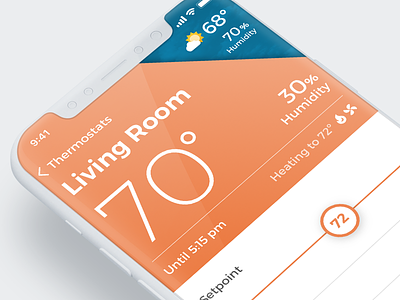 Thermostat 2 design home automation iphone thermostat ui ux