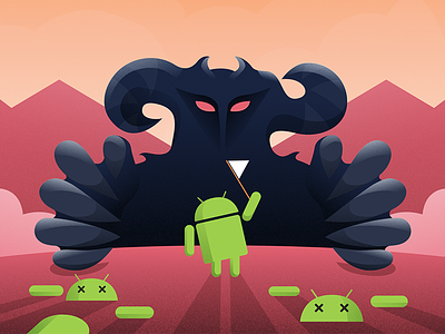 Android vs Dagger 2 (Dahaka) android dahaka illustration