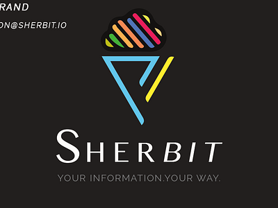 Sherbit, Your Information, Your Way Logo Screen alex senemar analytics big data brand design brand identity chris moulton digital logo san francisco sherbit sonoma startups