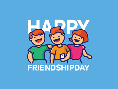 Friendship Day design graphic illustration logo poster vector
