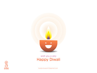 Happy Diwali branding design gradient graphic illustration logo vector