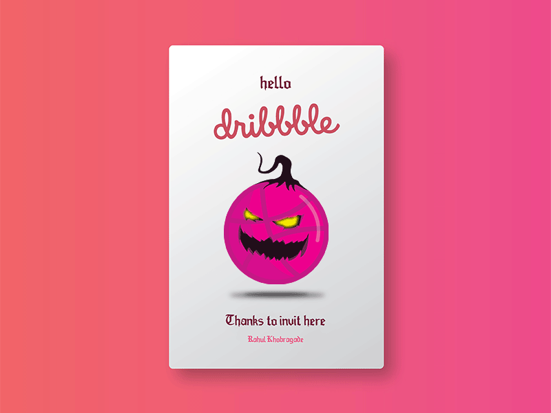 My first shot debut dribbble dribbbleindia halloween monster