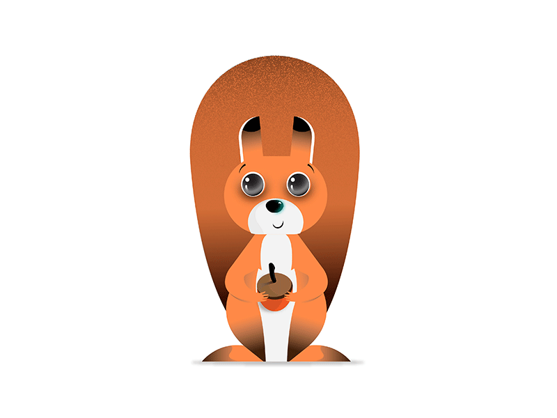 Squirrel.. animation gif gradient illustration logo motion squirrel