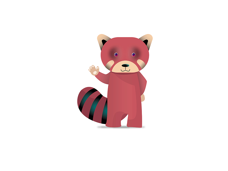 The red panda animation graphic illustration red panda